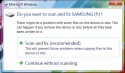 siuke pilt ekraanil miski minut ja siis viskab ketta usb otsast minema, et 5 min pärast samasugune ring teha...
